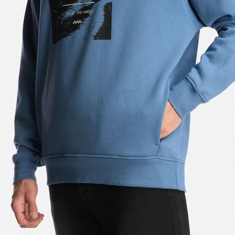 Poleron Hombre Insigne Hoody Sweatshirt Front Print Azul Grisaceo Lippi-6