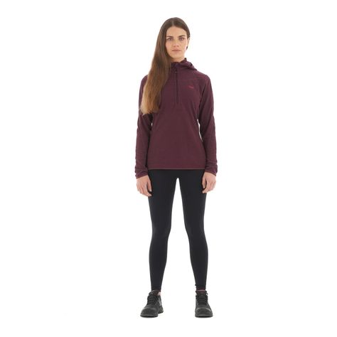 Poleron Mujer Jacaranda Nano-F 14 Zip Hoody Vino Lippi V23-7