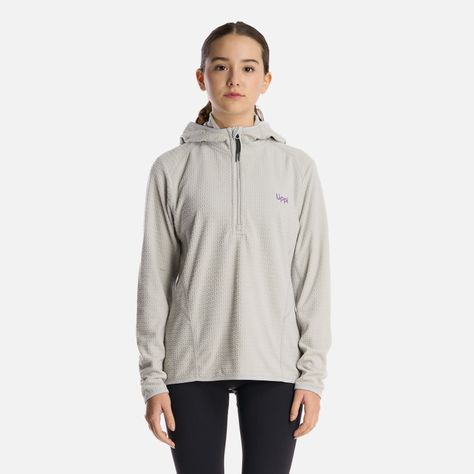 Polerón Teen Girl Mild Nano-F 14 Zip Hoody Gris Claro Lippi-0