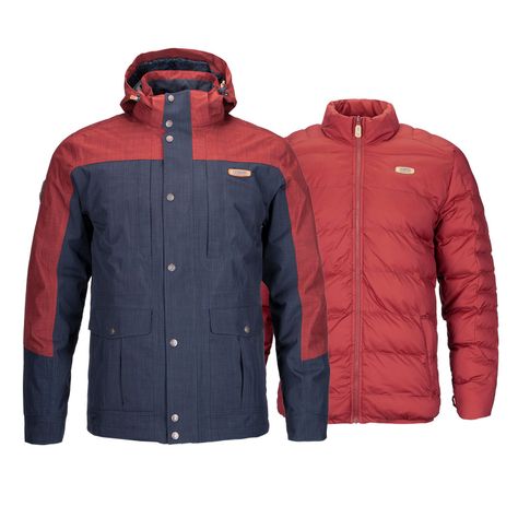 Chaqueta Hombre Nalca Fusion-3 Hoody Jacket Azul Marino / Terracota Lippi-0