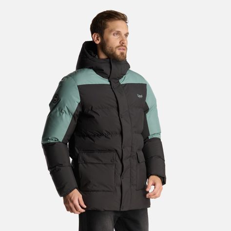 Chaqueta Hombre Long And Warm Steam Pro Hoody Jacket Jade Oscuro Lippi-2