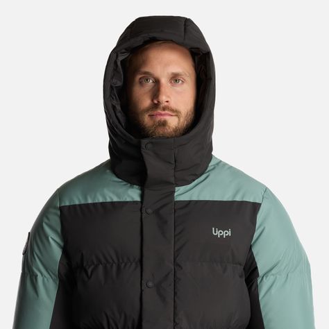 Chaqueta Hombre Long And Warm Steam Pro Hoody Jacket Jade Oscuro Lippi-5
