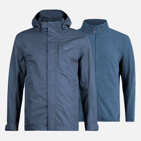 Chaqueta Hombre Tres Cruces Fusion-3 Hoody Jacket Azul Noche Lippi-0