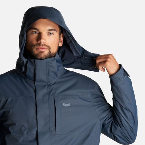 Chaqueta Hombre Tres Cruces Fusion-3 Hoody Jacket Azul Noche Lippi-6