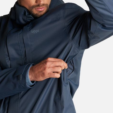Chaqueta Hombre Tres Cruces Fusion-3 Hoody Jacket Azul Noche Lippi-8