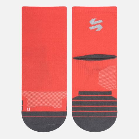 Calcetines Mujer Stride Running Mid Socks Coral Vulcano-3