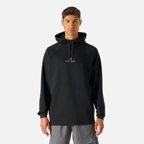 Polerón Hombre Tempo Sweatshirt Hoody Negro Vulcano-0