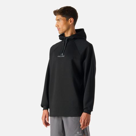 Polerón Hombre Tempo Sweatshirt Hoody Negro Vulcano-1