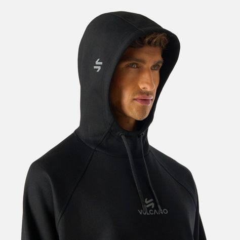 Polerón Hombre Tempo Sweatshirt Hoody Negro Vulcano-4
