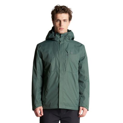 Chaqueta Hombre Tres Cruces Fusion-3 Hoody Jacket Verde Botella Taupe Lippi-0