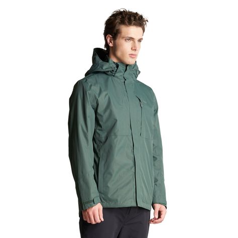 Chaqueta Hombre Tres Cruces Fusion-3 Hoody Jacket Verde Botella Taupe Lippi-1