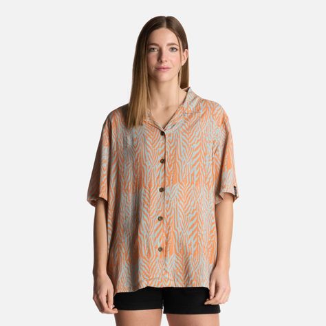 Camisa Mujer Marmolada Print Salmon Haka Honu-0