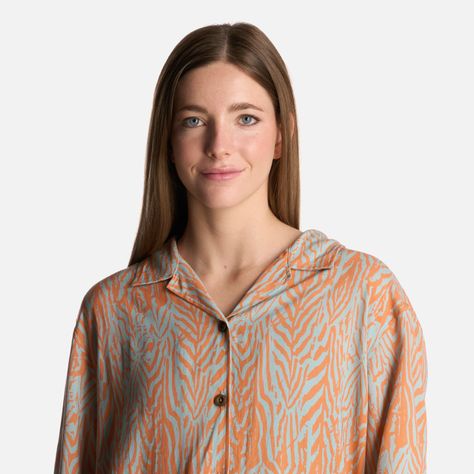Camisa Mujer Marmolada Print Salmon Haka Honu-3