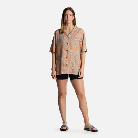 Camisa Mujer Marmolada Print Salmon Haka Honu-4