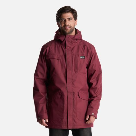 Chaqueta Hombre Yak Burdeo Haka Honu I24-1