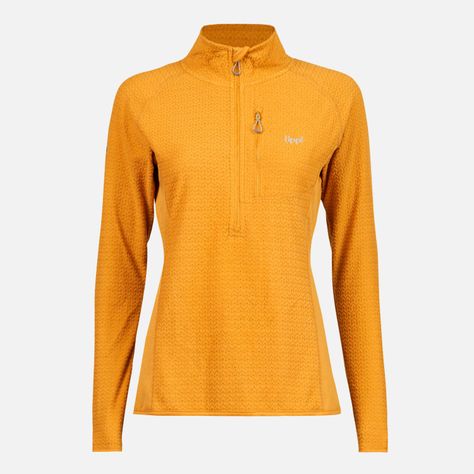 Poleron Mujer Jacaranda Mountain Nano-F 1/4 Zip Mostaza Lippi-0