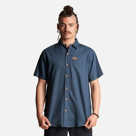 Camisa Hombre Linaje Azul Noche Haka Honu-1