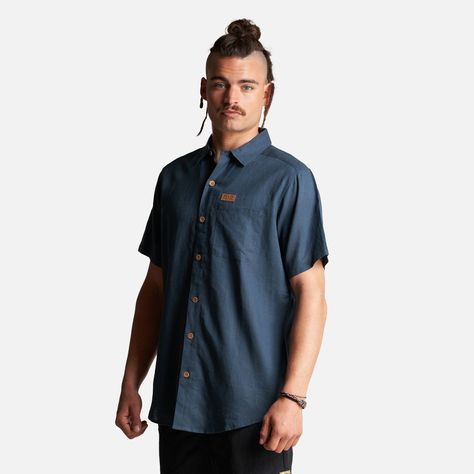 Camisa Hombre Linaje Azul Noche Haka Honu-2