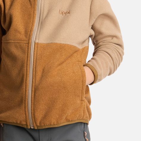 Polerón Niño Stripes Nano-F Full Zip Camel Lippi-3