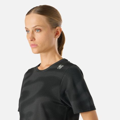 Polera Mujer Built To Move Pro T-Shirt Negro Vulcano-4