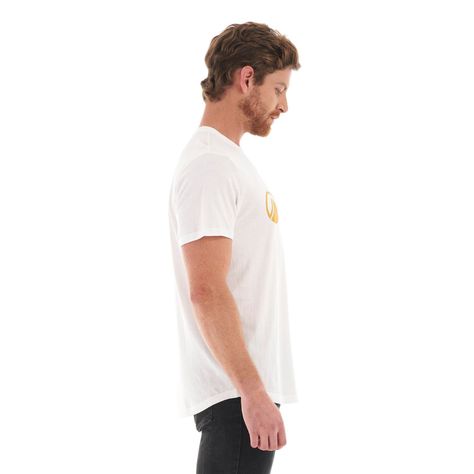 Polera Hombre Logo Lippi UV-Stop T-Shirt Blanco Mostaza Lippi-3