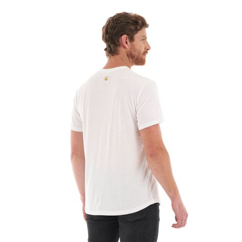 Polera Hombre Logo Lippi UV-Stop T-Shirt Blanco Mostaza Lippi-4