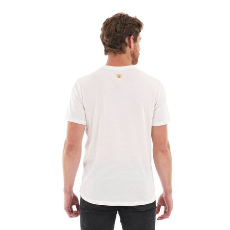Polera Hombre Logo Lippi UV-Stop T-Shirt Blanco Mostaza Lippi-5
