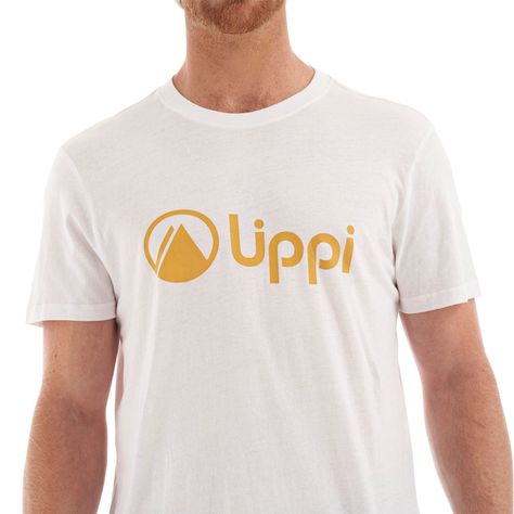 Polera Hombre Logo Lippi UV-Stop T-Shirt Blanco Mostaza Lippi-6