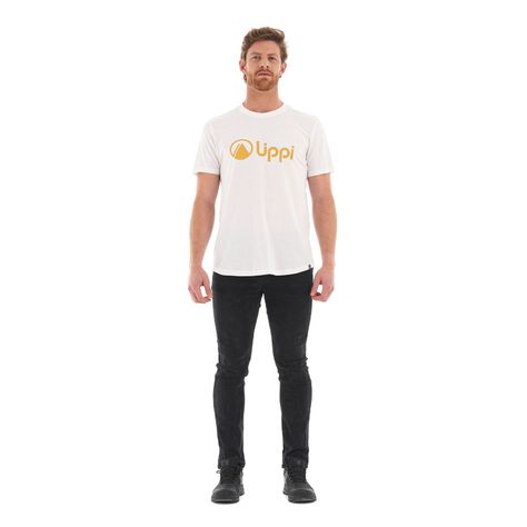 Polera Hombre Logo Lippi UV-Stop T-Shirt Blanco Mostaza Lippi-7