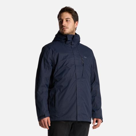 Chaqueta Hombre Tres Cruces Fusion-3 Hoody Jacket Azul Marino Lippi I22-2