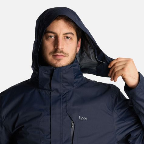 Chaqueta Hombre Tres Cruces Fusion-3 Hoody Jacket Azul Marino Lippi I22-5