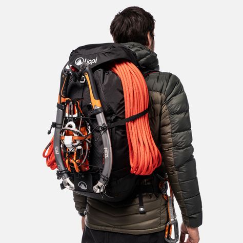 Mochila Unisex Roca 35 Backpack Negro Lippi V20-4