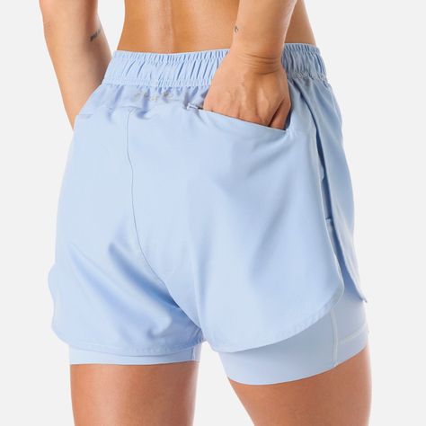Shorts Mujer Built To Move 2-in-1 2,5" Celeste Vulcano-5