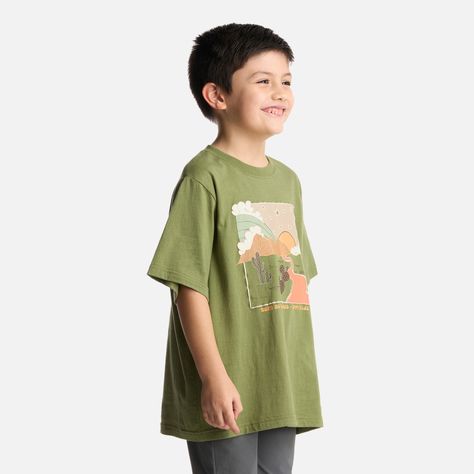 Polera Niño Desert Oversize T-Shirt Verde Lippi-1