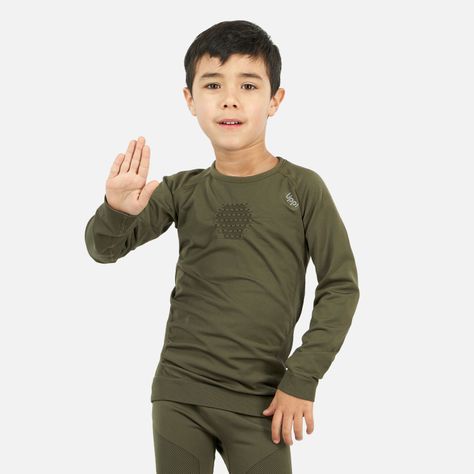 Primera Capa Niño Skintec 2000 Warm Pack Verde Militar Lippi-1