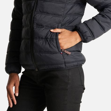 Chaqueta Mujer Ultraliviana Negro Haka Honu I23-4