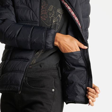 Chaqueta Mujer Ultraliviana Negro Haka Honu I23-5