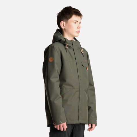 Chaqueta Teen Boy Rainy B-Dry Hoody Jacket Verde Militar Lippi-2