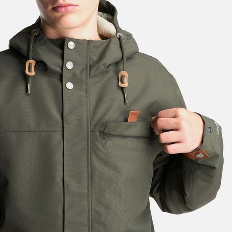 Chaqueta Teen Boy Rainy B-Dry Hoody Jacket Verde Militar Lippi-5