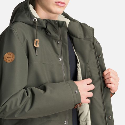 Chaqueta Teen Boy Rainy B-Dry Hoody Jacket Verde Militar Lippi-7