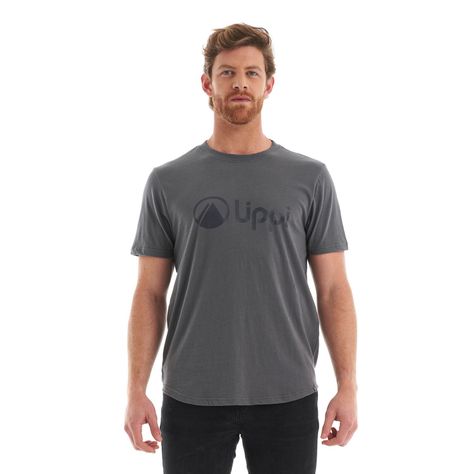 Polera Hombre Logo Lippi UV-Stop T-Shirt Gris Medio Lippi-1