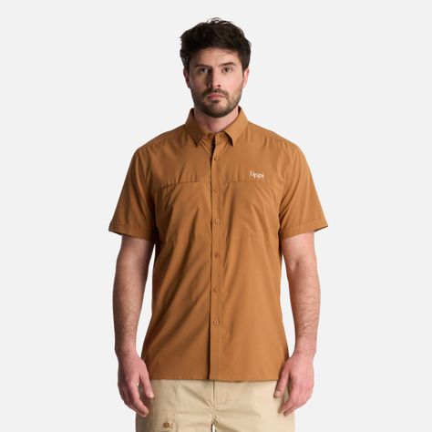 Camisa Hombre Wallace Short Sleeve Q-dry Shirt Camel Lippi-0