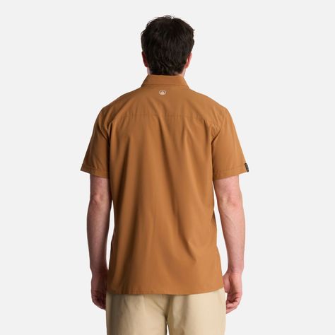 Camisa Hombre Wallace Short Sleeve Q-dry Shirt Camel Lippi-2