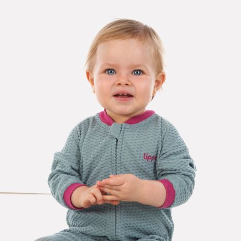 Enterito Baby Girl Saltamontes Nano-F Full Zip Onesie Jade Oscuro Lippi-3