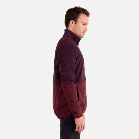 Poleron Hombre Stripes Nano-F Full Zip Vino Lippi-3
