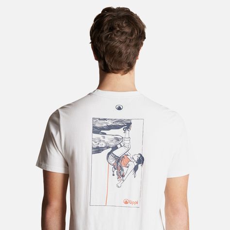 Polera Hombre Andes Rock Climbing T-Shirt Blanco Lippi-5