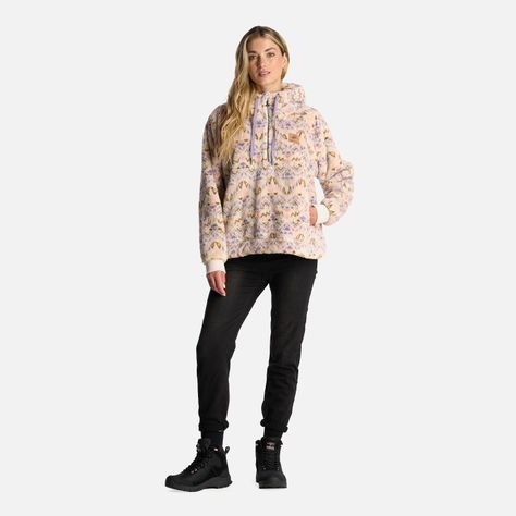 Poleron Mujer Cangur-oso Print Beige Haka Honu-7