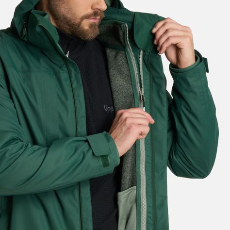 Chaqueta Hombre Tres Cruces Fusion-3 Verde Botella Lippi I25-9