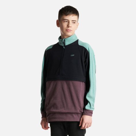 Poleron Teen Boy FirePlace 1/4 Zip Sweatshirt Grafito Lippi-2