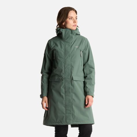Chaqueta Mujer Mountains Live B-Dry Long Jacket Verde Musgo Lippi-1
